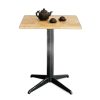 Bàn cafe vuông 60cm gỗ cao su chân sắt hình sao CFD68214