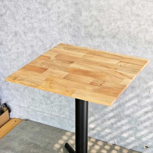 Bàn cafe vuông 60cm gỗ cao su chân sắt hình sao CFD68214 - hình 1
