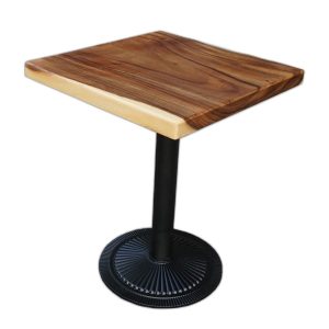 Bàn Cafe vuông 60cm me tây dày 5cm chân sắt