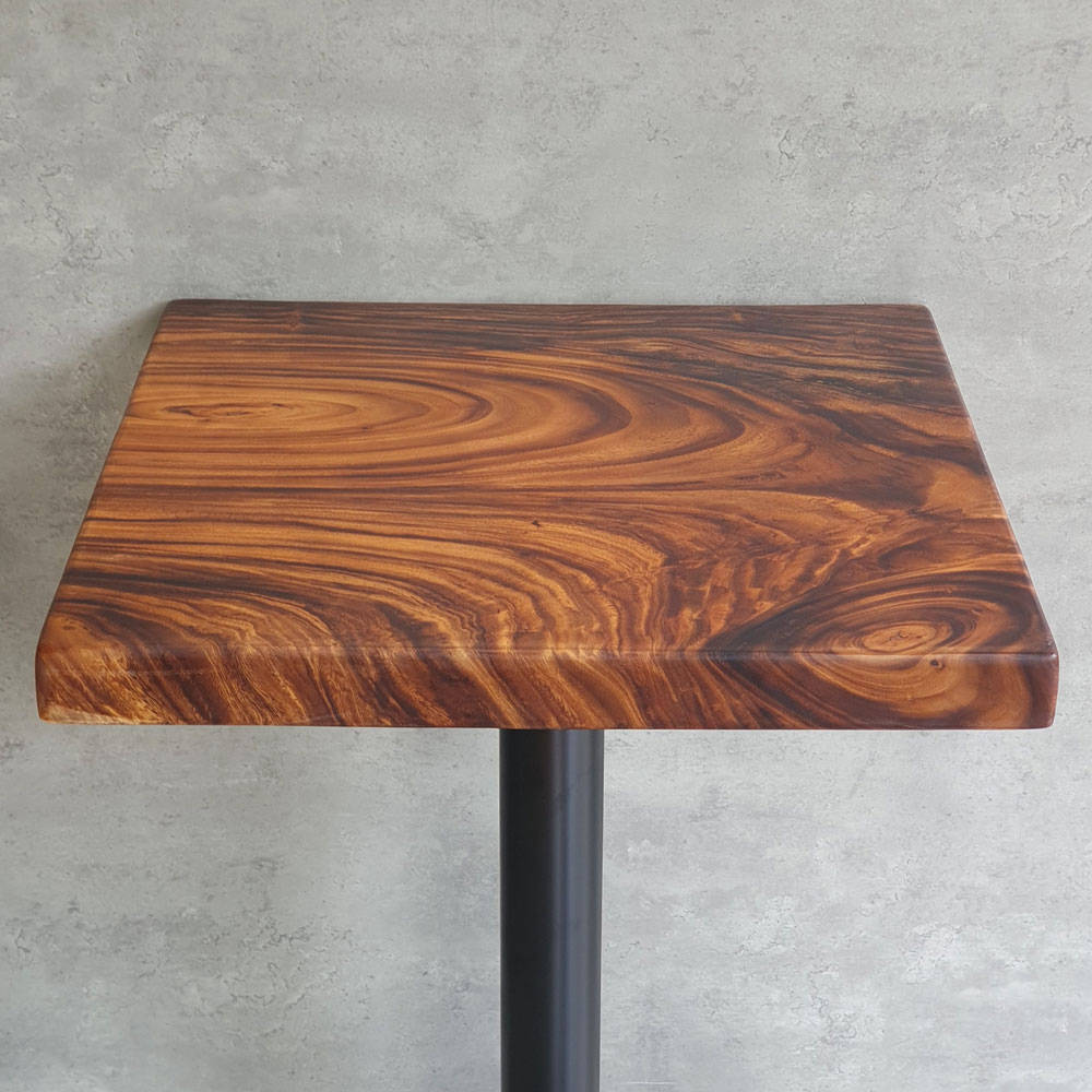 Bàn cafe vuông 60x60cm gỗ me tây dày 5cm chân gang đúc Bàn cafe vuông 60x60cm gỗ me tây dày 5cm chân gang đúc - hình 1