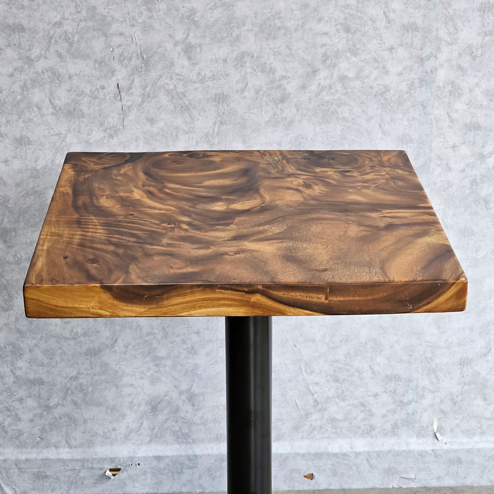Bàn cafe vuông 60x60cm gỗ me tây day 5cm chân sắt CFD68211 Bàn cafe vuông 60x60cm gỗ me tây day 5cm chân sắt CFD68211 - hình 5
