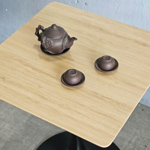 Bàn cafe vuông 60x60cm gỗ plywood chân sắt Tolix CFD68254 - hình 1