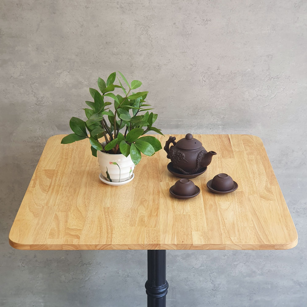 Bàn cafe vuông 70x70cm gỗ cao su chân bằng gang đúc nghệ thuật CFD68193 Bàn cafe vuông 70x70cm gỗ cao su chân bằng gang đúc nghệ thuật CFD68193 - hình 5