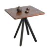 Bàn cafe vuông 70x70cm gỗ tràm chân sắt CFD68248