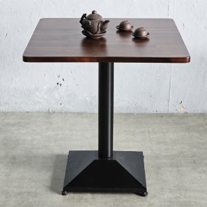 Bàn cafe vuông 70x70cm gỗ tràm chân sắt CFD68251 - hình 1