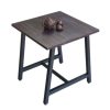 Bàn cafe vuông 70x70cm gỗ tràm chân sắt chữ A CFD68197