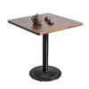 Bàn cafe vuông 70x70cm gỗ tràm chân sắt đế đúc CFD68250