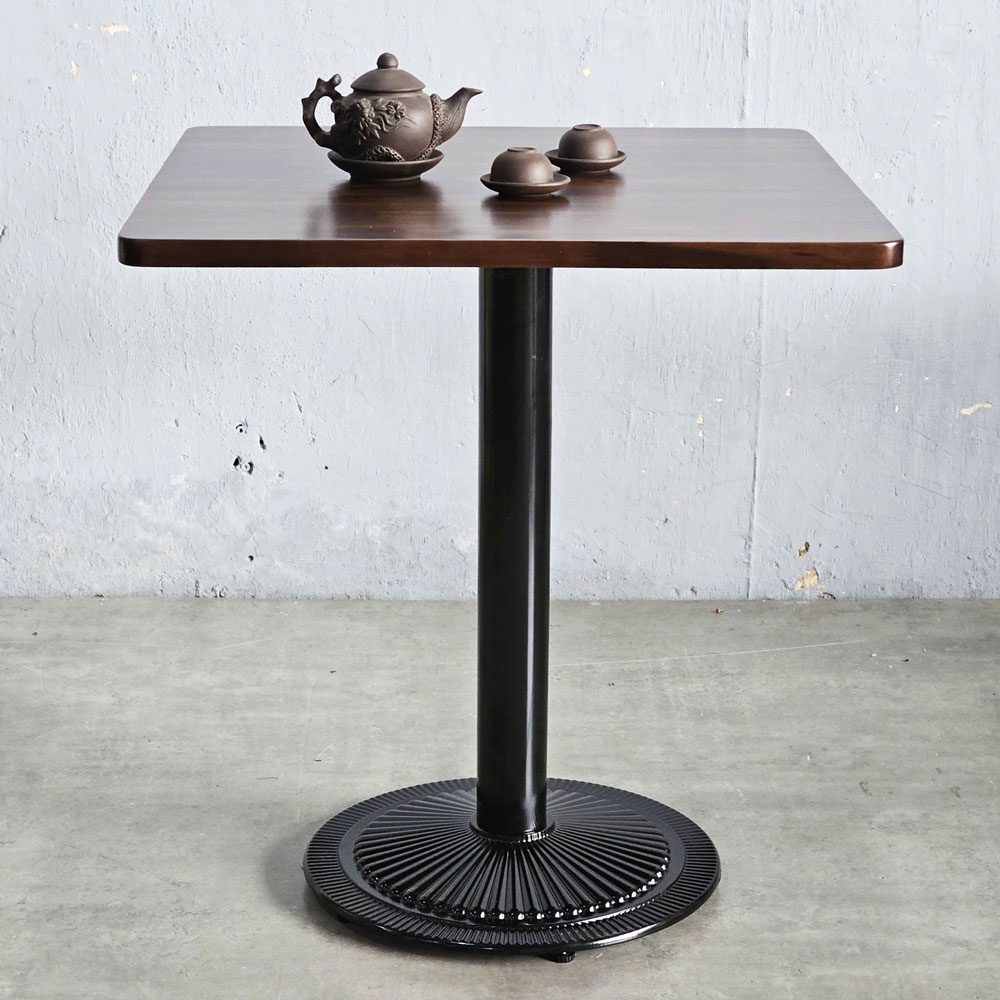 Bàn cafe vuông 70x70cm gỗ tràm chân sắt đế đúc CFD68250 Bàn cafe vuông 70x70cm gỗ tràm chân sắt đế đúc CFD68250 - hình 4