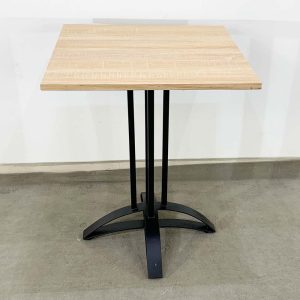 Bàn cafe vuông gỗ Plywood chân sắt chữ thập cong CFD68068 - hình 1