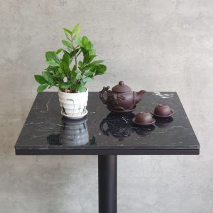 Bàn cafe vuông mặt đá chân sắt sơn tĩnh điện CFD68137 - hình 1
