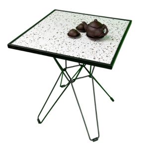 Bàn cafe vuông mặt gạch men chân sắt Lap CFD68101 - hình 1