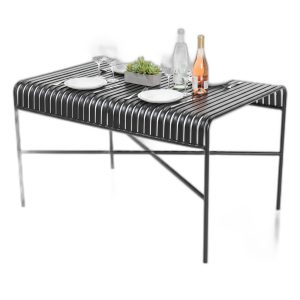 Bàn chữ nhật ngoài trời 120x80cm sắt sơn tĩnh điện