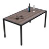 Bàn chữ nhật ngoài trời 160x80cm gỗ nhựa vân 3D