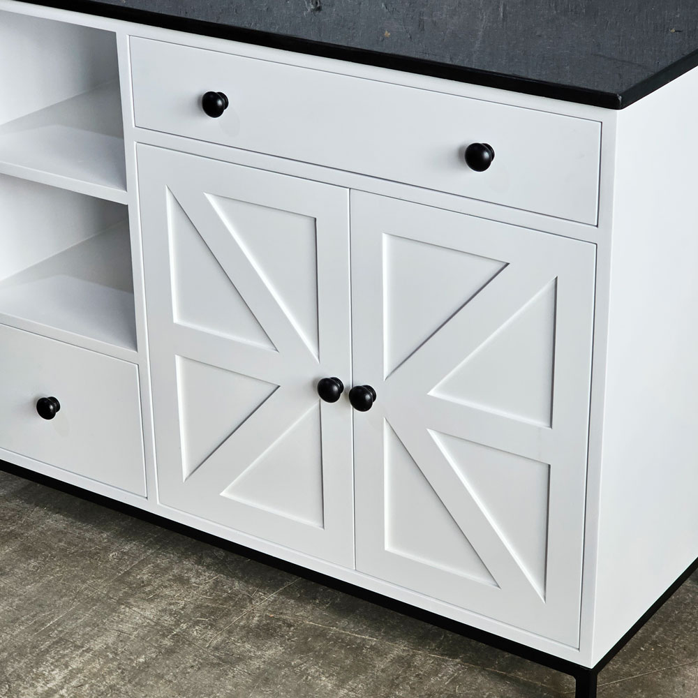 Bàn đảo bếp 104x41x80cm gỗ cao su mặt đá Bàn đảo bếp 104x41x80cm gỗ cao su mặt đá - hình 2