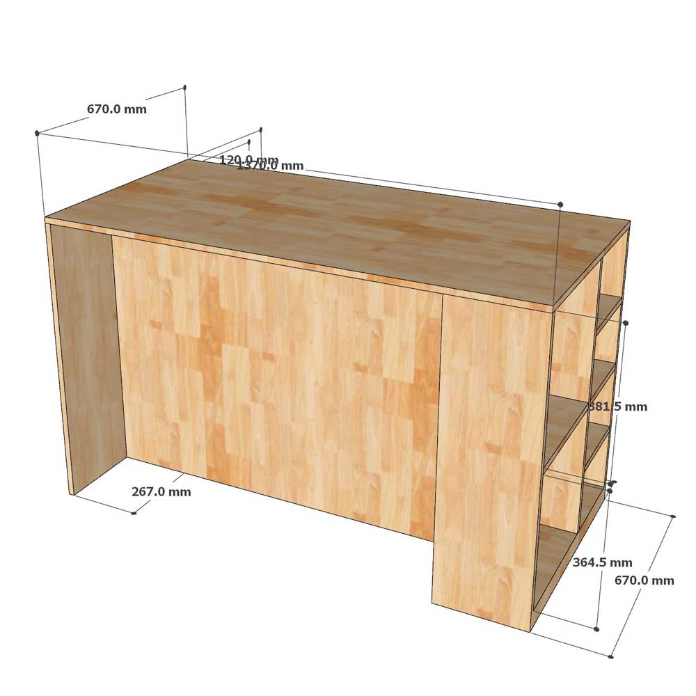 Bàn đảo bếp 140x70x85cm gỗ cao su mặt đá Bàn đảo bếp 140x70x85cm gỗ cao su mặt đá - hình 4