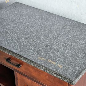 Bàn đảo bếp 80x50x87cm gỗ cao su mặt đá - hình 1