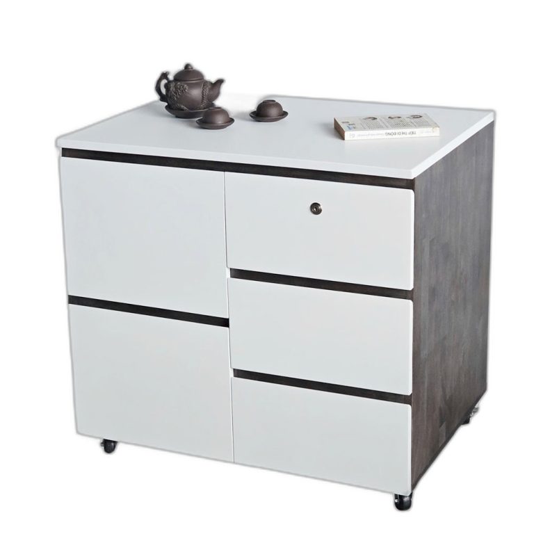 Trang chủ Bàn đảo bếp di động 80x50x75cm gỗ cao su