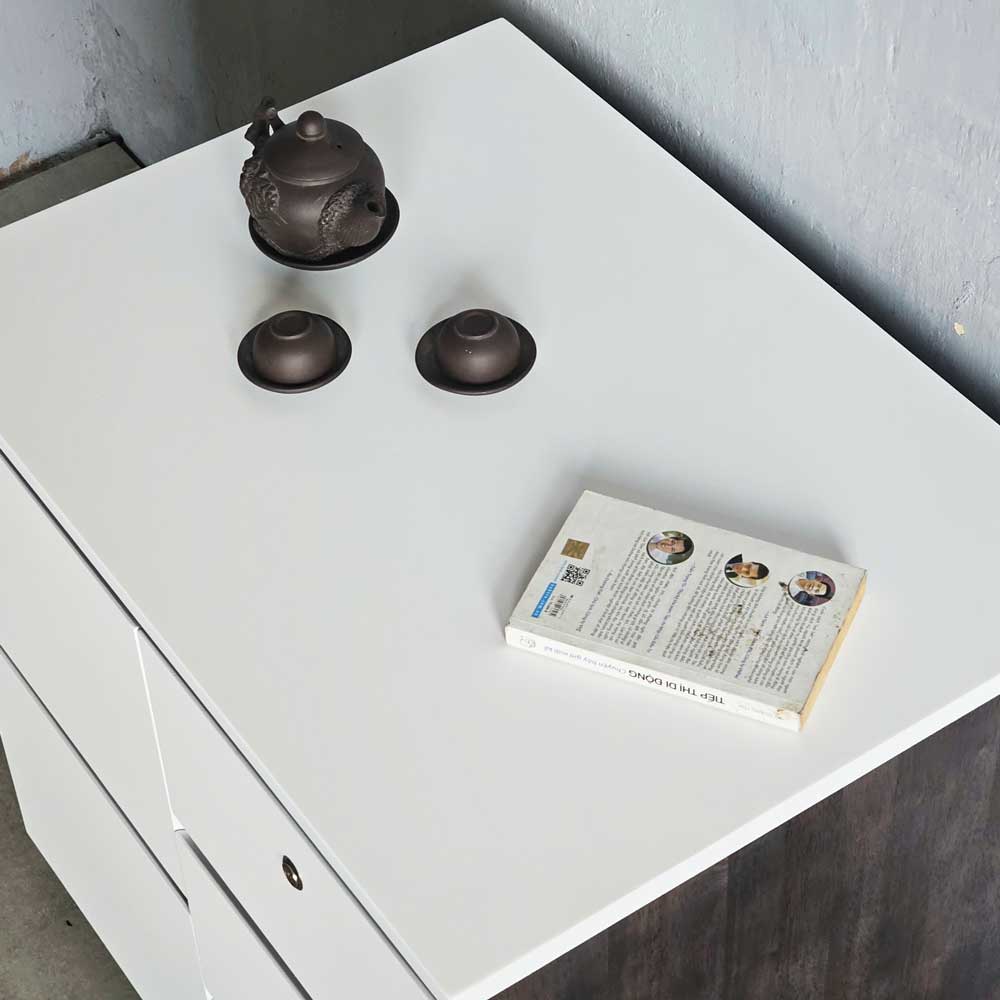 Bàn đảo bếp di động 80x50x75cm gỗ cao su Bàn đảo bếp di động 80x50x75cm gỗ cao su - hình 5