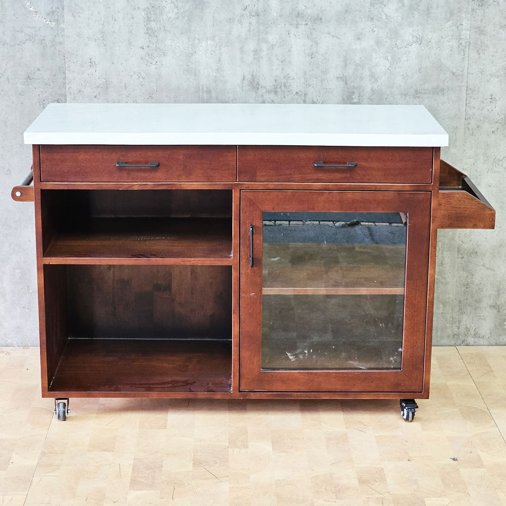 Bàn đảo bếp di động gỗ cao su Bàn đảo bếp di động gỗ cao su - hình 2
