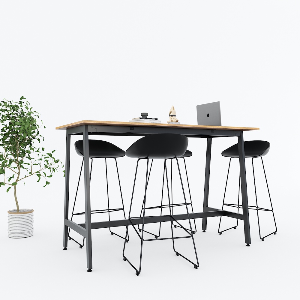 Bàn đứng 160x80x105cm gỗ Plywood phủ melamin chân sắt lắp ráp STD68035 Bàn đứng 160x80x105cm gỗ Plywood phủ melamin chân sắt lắp ráp STD68035 - hình 3