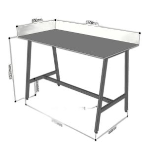 Lỗi 404 Bàn đứng 1m6 gỗ cao su chân sắt lắp ráp STD68036