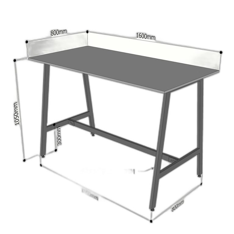 Trang chủ Bàn đứng 1m6 gỗ cao su chân sắt lắp ráp STD68036