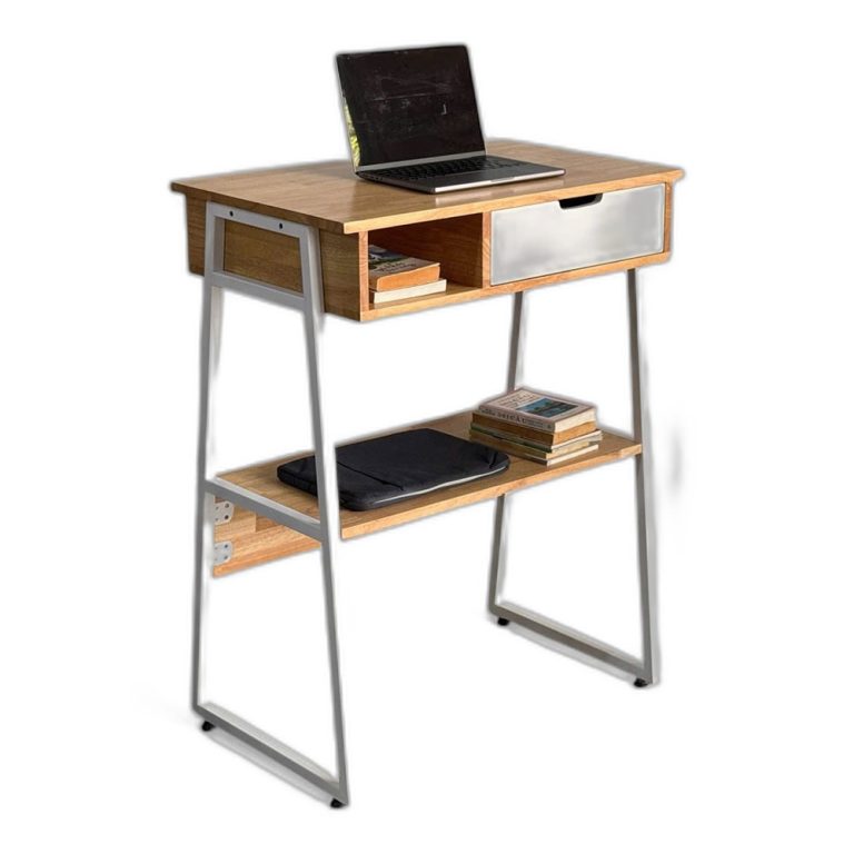 Trang chủ Bàn đứng Woba gỗ cao su chân sắt – STD68043
