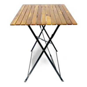 Bàn gấp gọn ngoài trời 60x80cm mặt gỗ tràm CFD68092