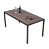 Bàn ngoài trời 140x70cm gỗ nhựa chân sắt