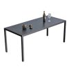 Bàn ngoài trời 180x80cm chân sắt gỗ cao su