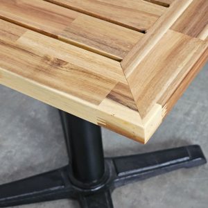 Bàn ngoài trời 70x70cm gỗ tràm chân sắt đúc CFD68258 - hình 1