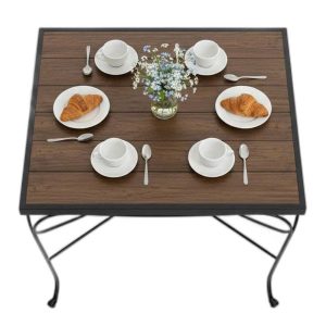 Lỗi 404 Bàn ngoài trời vuông 90x90cm gỗ nhựa vân nổi 3D