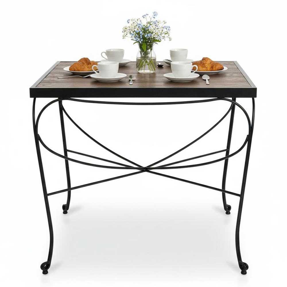 Bàn ngoài trời vuông 90x90cm gỗ nhựa vân nổi 3D Bàn ngoài trời vuông 90x90cm gỗ nhựa vân nổi 3D - hình 2
