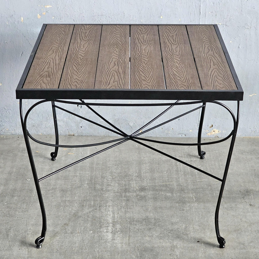 Bàn ngoài trời vuông 90x90cm gỗ nhựa vân nổi 3D Bàn ngoài trời vuông 90x90cm gỗ nhựa vân nổi 3D - hình 3