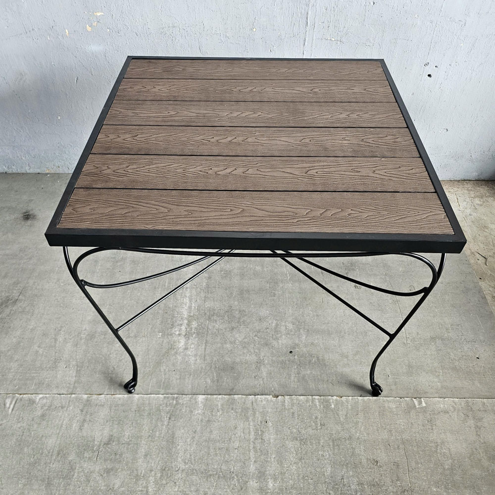 Bàn ngoài trời vuông 90x90cm gỗ nhựa vân nổi 3D Bàn ngoài trời vuông 90x90cm gỗ nhựa vân nổi 3D - hình 4