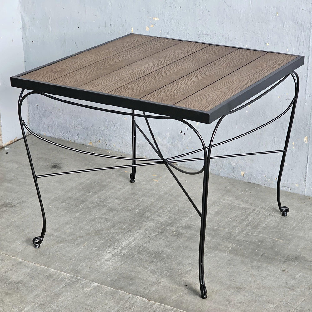 Bàn ngoài trời vuông 90x90cm gỗ nhựa vân nổi 3D Bàn ngoài trời vuông 90x90cm gỗ nhựa vân nổi 3D - hình 5