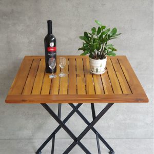 Bàn ngoài trời xếp gọn REFORD 75x75cm gỗ tràm CFD68089 - hình 1