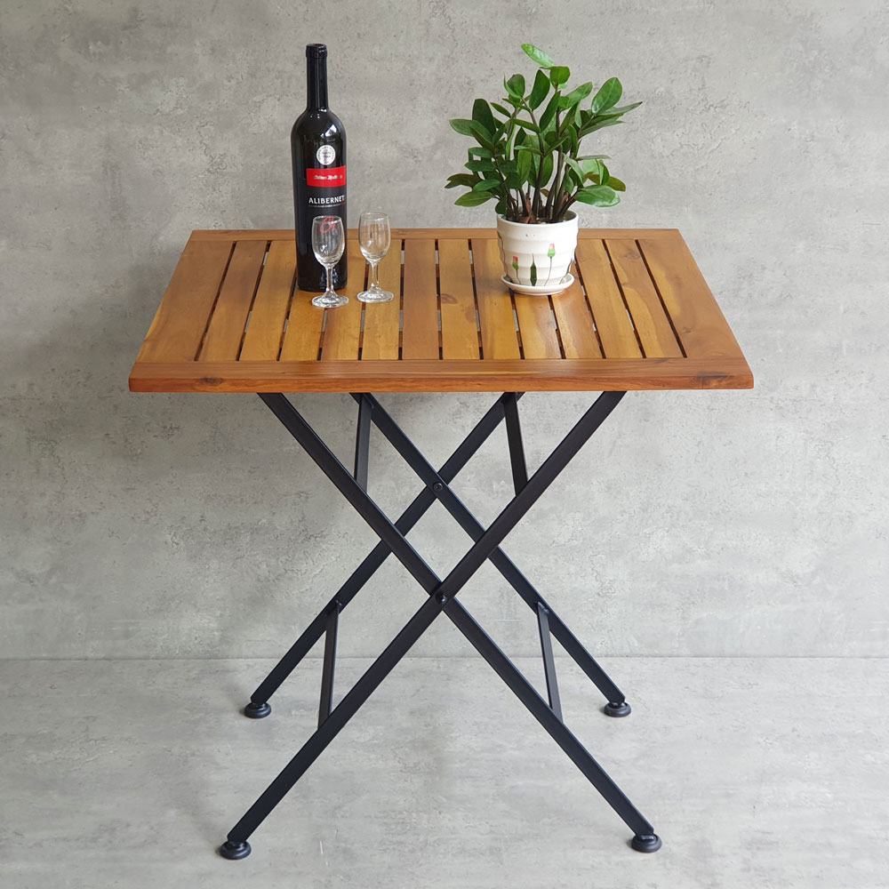 Bàn ngoài trời xếp gọn REFORD 75x75cm gỗ tràm CFD68089 Bàn ngoài trời xếp gọn REFORD 75x75cm gỗ tràm CFD68089 - hình 2