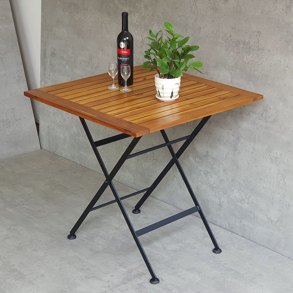 Bàn ngoài trời xếp gọn REFORD 75x75cm gỗ tràm CFD68089 Bàn ngoài trời xếp gọn REFORD 75x75cm gỗ tràm CFD68089 - hình 3