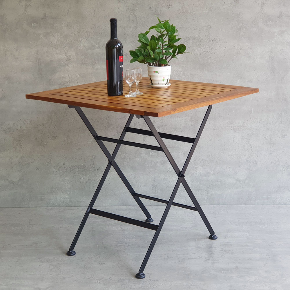 Bàn ngoài trời xếp gọn REFORD 75x75cm gỗ tràm CFD68089 Bàn ngoài trời xếp gọn REFORD 75x75cm gỗ tràm CFD68089 - hình 4