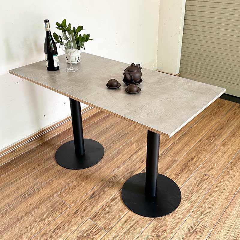 Bàn nhà hàng cafe gỗ Plywood 2 chân trụ CFD68159 Bàn nhà hàng cafe gỗ Plywood 2 chân trụ CFD68159 - hình 3