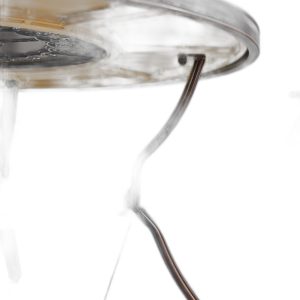 Bàn nhôm đúc tròn có bếp nướng họa tiết chữ