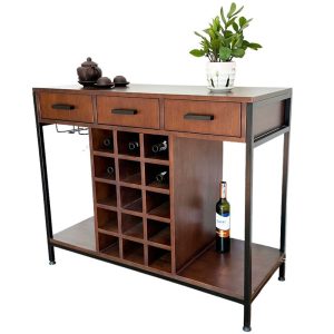 Bàn trang trí kết hợp kệ rượu - hình 1
