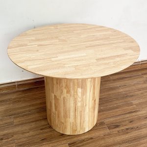 Bàn tròn 100cm gỗ cao su AA chuẩn xuất khẩu - hình 1