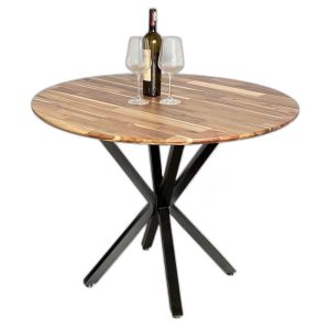 Bàn tròn 100cm gỗ Tràm chân sắt