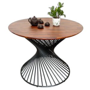 Bàn tròn gỗ Tràm chân sắt tròn