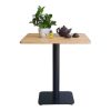 Bàn vuông 70cm gỗ tự nhiên chân sắt đế vuông CFD68151