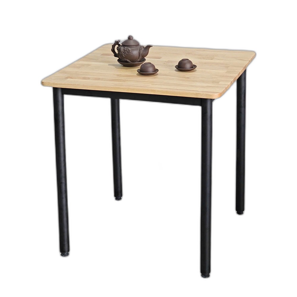 Bàn vuông 70cm gỗ tự nhiên chân sắt tròn BA68151 Bàn vuông 70cm gỗ tự nhiên chân sắt tròn BA68151