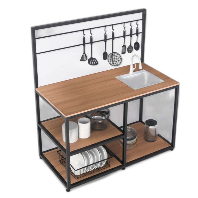 Trang chủ Bếp Mini 120cm gỗ plywood chống nước cho phòng trọ