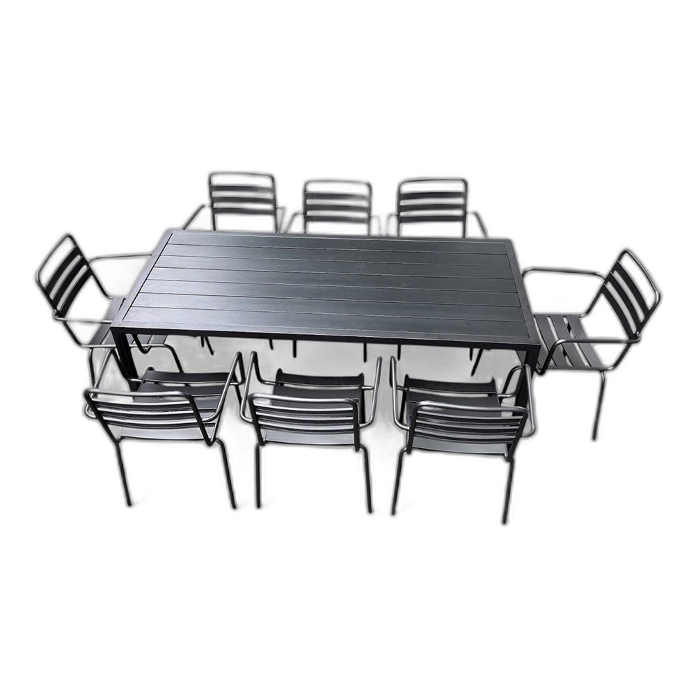 Bộ bàn 180cm và 8 ghế sắt ngoài trời - C Bộ bàn 180cm và 8 ghế sắt ngoài trời - C